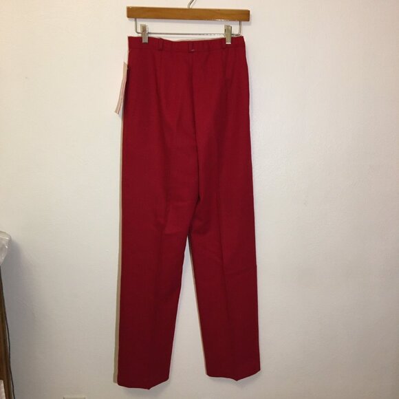 Vintage 70s 80s NWT RUSS Red Dress Pants High Waist Mom Grandma ILGWU (IB) - Picture 6 of 16